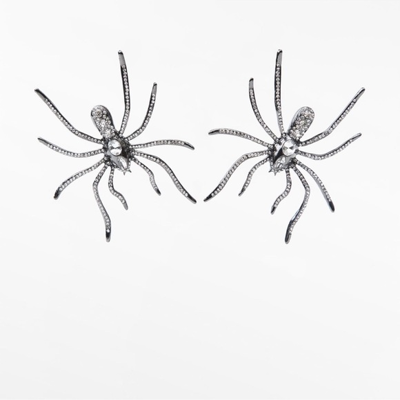 ZARA SPIDER RHINESTONE EARRINGS - Picture 3 of 10